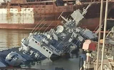 На Украине затопили флагманский корабль «Гетман Сагайдачный» — РБК