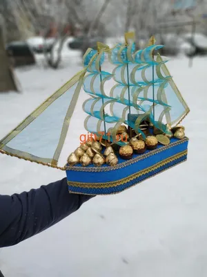 Корабль с конфетами \"Корабль богатств\" подарок в интернет-магазине Ярмарка  Мастеров по цене 5500 ₽ – DAAQ9BY | Композиции, Пушкино - доставка по России