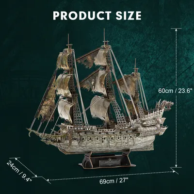 Luxury Gift 3D пазл металлический корабль \"Летучий голландец\" модель