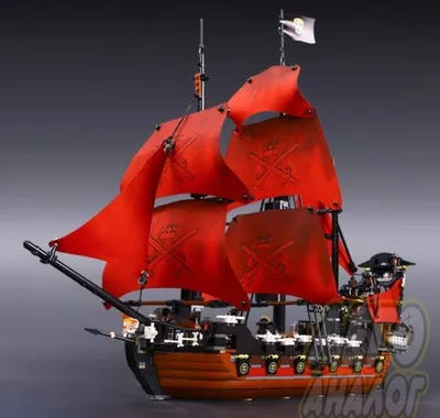 3D-пазл - Пиратский корабль «Месть королевы Анны» (светодиодный) – Puzzl  Wood