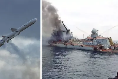 Минобороны сообщило, что крейсер \"Москва\" затонул в условиях шторма