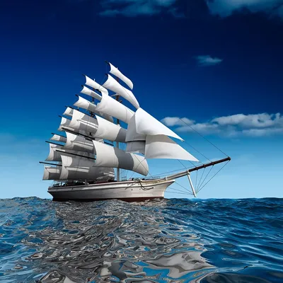 Фотообои Корабль с парусами купить на стену • Эко Обои