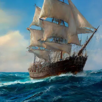пиратский корабль с белыми и красными парусами. винтажные парусные корабли  с черными флагами, плавающие на водяном мультипликаторе Иллюстрация вектора  - иллюстрации насчитывающей вектор, туризм: 242191073