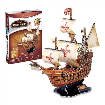 Пазл CubicFun Корабль Санта-Мария 3D 93детали T4031h купить по цене 4890 ₸  в интернет-магазине Детский мир