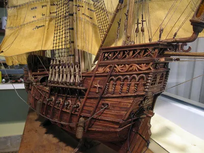 Модель корабля Каравелла Санта Мария. Фото № 2 | Карфаген, Корабль, Ретро  футуризм