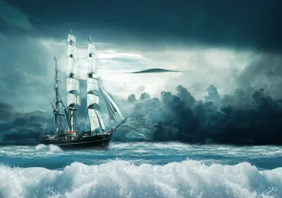 Модульная картина \"Корабль в океане\" – купить по низкой цене с доставкой по  России | Интернет-магазин модульных картин Picasso