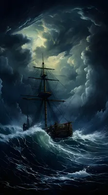 Исторический старый корабль в океане Стоковое Изображение - изображение  насчитывающей ветрило, люди: 35158469