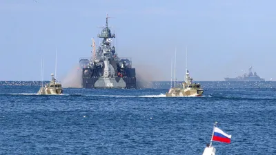 Фрегаты и сторожевые корабли Черноморского флота провели учебный бой в  морском полигоне : Министерство обороны Российской Федерации