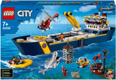 Конструктор LEGO City 60266 Океан: исследовательское судно, 745 дет. —  купить в интернет-магазине по низкой цене на Яндекс Маркете