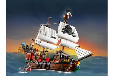 Конструктор Zhe Gao «Пиратский Корабль Каравелла» QL1801 (Аналог LEGO  Pirates of the Caribbean) 987 деталей