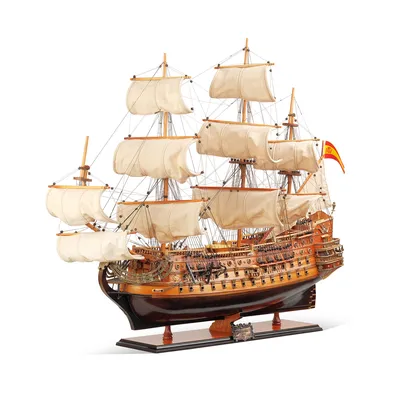 Модель парусного корабля ручной работы \"San Felipe\"