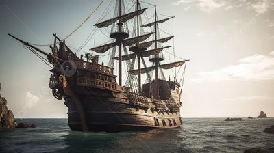 Пиратский корабль затаился | Pirate art, Pirate ship art, Ship drawing