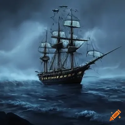 Старинный хрустальный корабль пиратов» — создано в Шедевруме