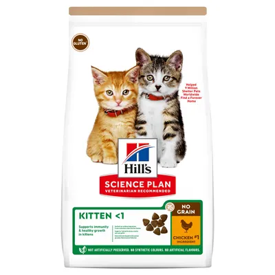 Хиллс НОУ ГРЕЙН сухой корм для кошек, беззерновой, с курицей, 1,5кг, Hill's  Science Plan No Grain