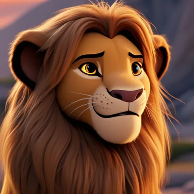 Король Симба, король-лев, мультик, …» — создано в Шедевруме