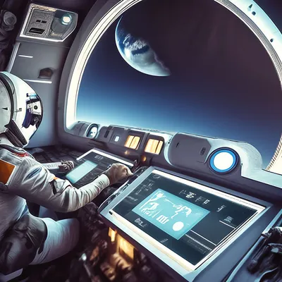 Белый Чистый Космический Корабль Интерьер С Видом На Планете Земля 3d  Рендеринга — стоковые фотографии и другие картинки Космический корабль -  iStock