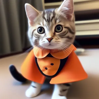 Очень милый костюм кота» — создано в Шедевруме