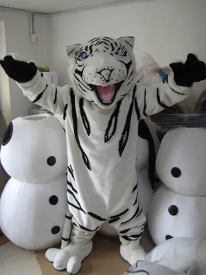 Купить 4 шт./компл. однотонный белый костюм тигра, имитация тигра, модель  животного, игрушка | Joom