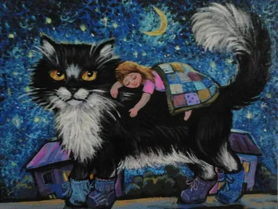 Краткая биография кота Баюна — самого неоднозначного сказочного героя |  Пикабу