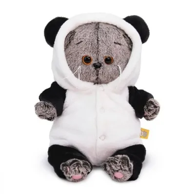 Мягкая игрушка \"Кот Басик\" в комбинезоне панда купить в Севастополе |  Sevcvetok