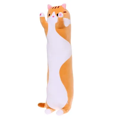 Мягкая игрушка-подушка длинный кот - батон 90 см Salvio 15482159 купить в  интернет-магазине Wildberries