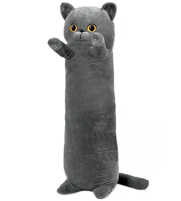 Мягкая игрушка кошка подушка TOTTY TOYS кот батон 110 см коричневый  антистресс развивающая обнимашка купить по цене 1629 ₽ в интернет-магазине  Детский мир