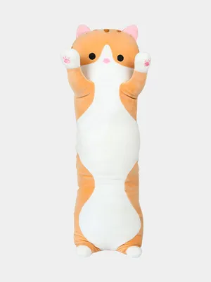 BunnyShop Мягкая игрушка подушка кот-батон - «Милый мягкий котик, от  которого мой ребенок в восторге 🌟 кот-подушка, сидушка, игрушка! » | отзывы
