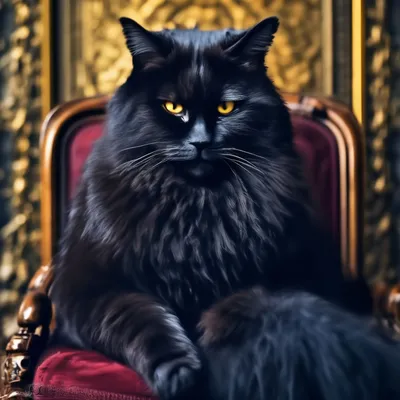 Черный кот Бегемот из романа Мастер…» — создано в Шедевруме