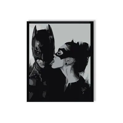 Бэтмен и Женщина-кошка — 02ART4050815 40х50 см / Купить картину по номерам  Артвентура