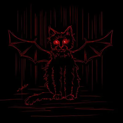 Cat demon | Демоны, Рисунки животных, Рисунки