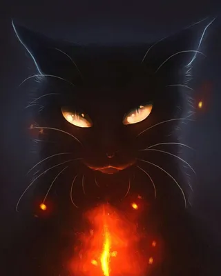 Кот демон арт - 66 фото