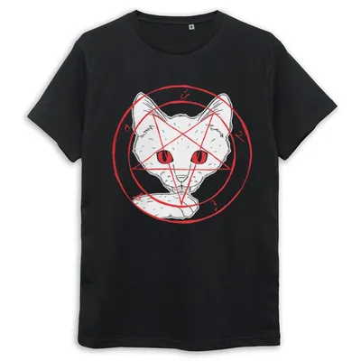 Кот демон подушка (цвет: белый) | Все футболки интернет магазин футболок.  Дизайнерские футболки, футболки The Mountain, Yakuza, Liquid Blue