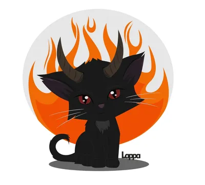 А как вам кот демон (или дьявольский котофей) | Пикабу