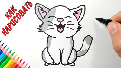 Рисунок карандашом, смешной кот, …» — создано в Шедевруме