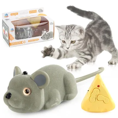 Игрушка для кошек Мышь с колокольчиком, плюш, кошачья мята, 5 см