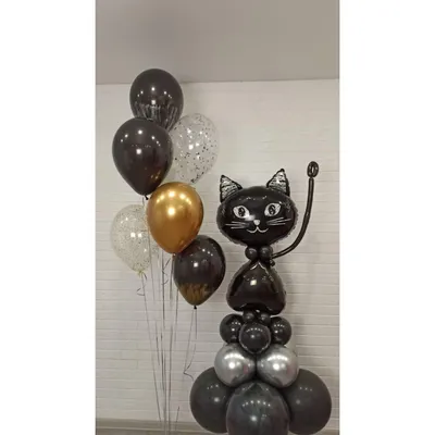 Кот из шаров - Купить воздушные шары с гелием недорого в Киеве