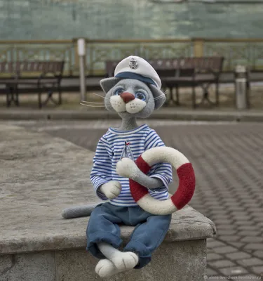 Войлочная игрушка: Кот моряк – заказать на Ярмарке Мастеров – QOKOQBY |  Войлочная игрушка, Санкт-Петербург