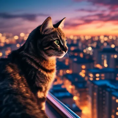 Кошки на крыше - 65 фото