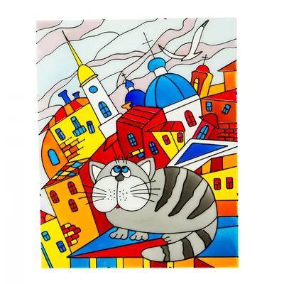 Картина по номерам на холсте \"Казанский кот на крыше\", 40*50 см купить по  цене 350 ₽ в интернет-магазине KazanExpress