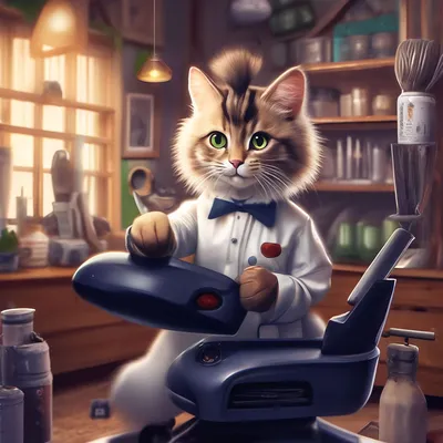 Кот в парикмахерской - картинки и фото koshka.top