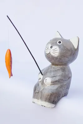 Интерьерный сувенир \"Кот рыбак\" рыжий 20 см Sima-Land - купить в Москве,  цены на Мегамаркет