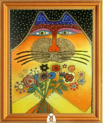 Кот с цветами — Фото №1399971