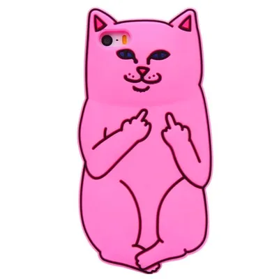 Redmi Note 10 прикольный чехол с котиком - Кот с факами
