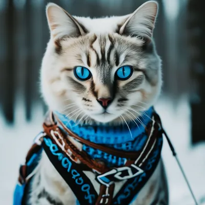 Шотландский кот с голубыми глазами - 75 фото
