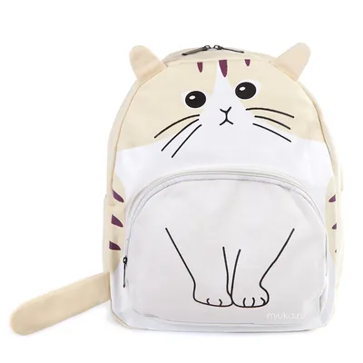 Рюкзак с ушками \"Толстый кот\" (белый) купить по цене 1 590 руб в Москве -  интернет магазин Rukzakoff