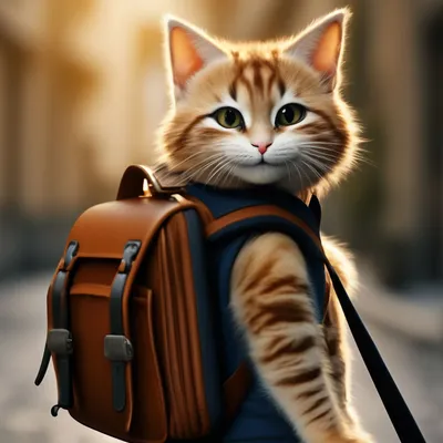 Кошка с рюкзаком - картинки и фото koshka.top