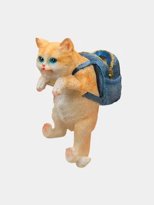 Школьный синий рюкзак с желтым ТТР принтом \"животные Кошки ( кот лежит,  минимализм, милота, морда для детей, детский ) - 31\" - купить с доставкой  по выгодным ценам в интернет-магазине OZON (953158745)