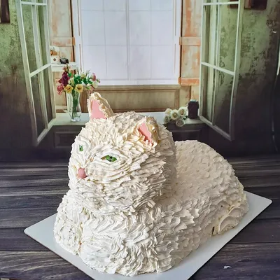 Кот с тортом рисунок - 40 фото