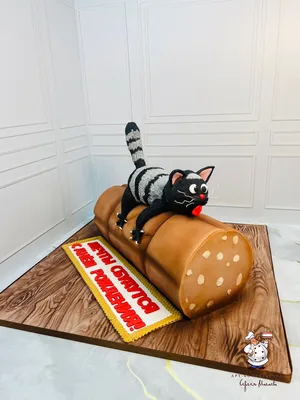 Торт с котом №12374 купить по выгодной цене с доставкой по Москве.  Интернет-магазин Московский Пекарь