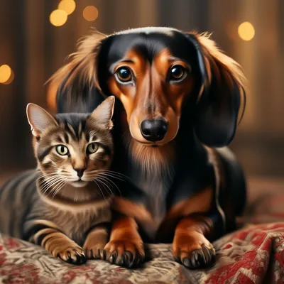 Такса и котенок щенка стоковое фото. изображение насчитывающей  мечтательность - 68051030